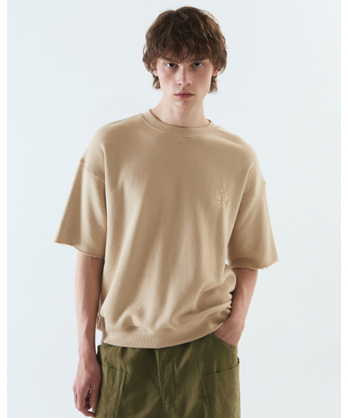 THEENDQUESTION(ジエンドクエスチョン)の「Half crewneck sweatshirt / BEIGE(Tシャツ/カットソー・レディース・その他・FREE)」の3枚目の写真