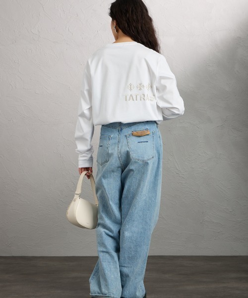 TATRAS（タトラス）の「【WEB先行予約】[TATRAS/タトラス] BELECI バックロゴデザイン ロングスリーブTシャツ（Tシャツ/カットソー・レディース・ホワイト/ブラック・1/2/3）」の11枚目の写真