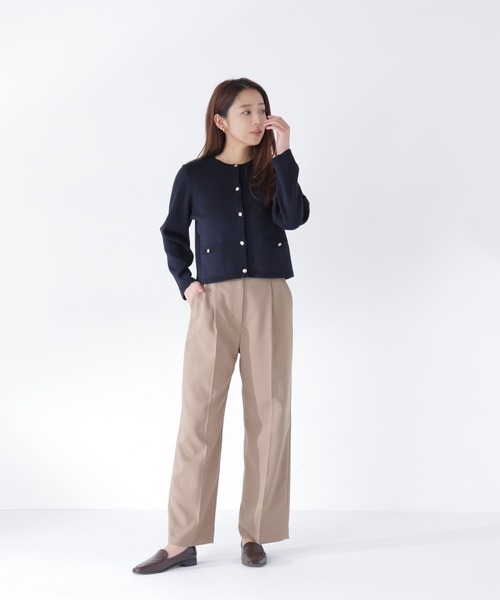 NATURAL BEAUTY BASIC（ナチュラルビューティーベーシック）の「＜CanCam10月号掲載＞ダブルブレスト SETUP ワイドパンツ（その他パンツ・レディース・ベージュ/ネイビー/ブラック系その他2/ブラウン・MEDIUM/SMALL）」の21枚目の写真