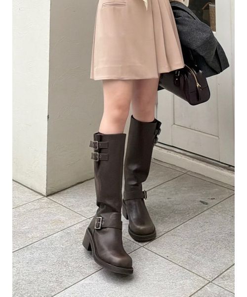 LILY BROWN(リリーブラウン)の「ミドルバイカーブーツ(ブーツ・レディース・ブラウン/ブラック・M/S/L)」の16枚目の写真