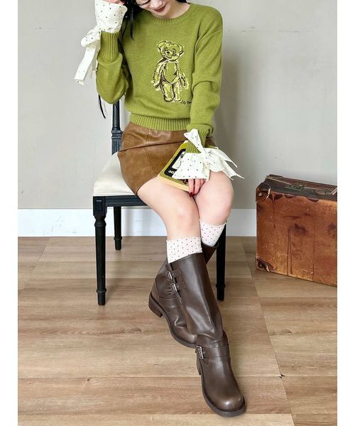 LILY BROWN(リリーブラウン)の「ミドルバイカーブーツ(ブーツ・レディース・ブラウン/ブラック・M/S/L)」の17枚目の写真