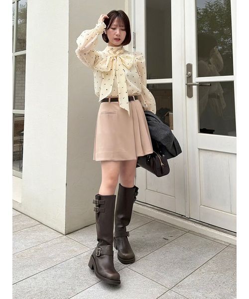 LILY BROWN(リリーブラウン)の「ミドルバイカーブーツ(ブーツ・レディース・ブラウン/ブラック・M/S/L)」の19枚目の写真