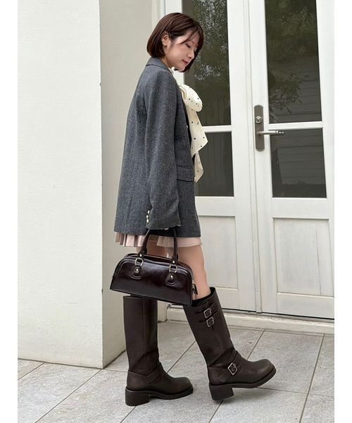 LILY BROWN(リリーブラウン)の「ミドルバイカーブーツ(ブーツ・レディース・ブラウン/ブラック・M/S/L)」の20枚目の写真
