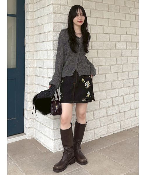 LILY BROWN(リリーブラウン)の「ミドルバイカーブーツ(ブーツ・レディース・ブラウン/ブラック・M/S/L)」の21枚目の写真