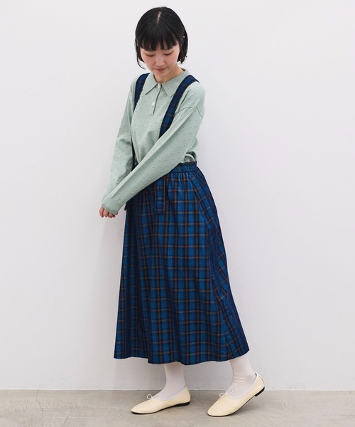 l'atelier du savon(アトリエドサボン)の「ぽんぽんニット 長袖ポロ(ニット/セーター・レディース・マルチ/ピンク/グリーン/チャコールグレー・FREE)」の22枚目の写真