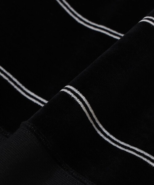 BEAMS(ビームス)の「ベロア ボーダー ポロシャツ(ポロシャツ・メンズ・ブラック/バーガンディー・MEDIUM/SMALL/X-LARGE/LARGE)」の7枚目の写真