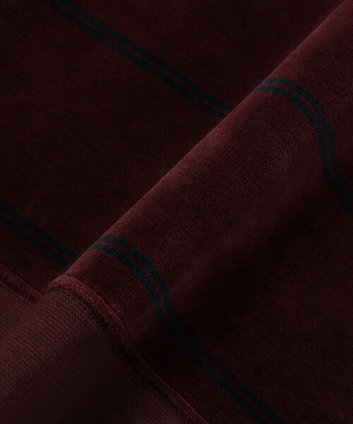 BEAMS(ビームス)の「ベロア ボーダー ポロシャツ(ポロシャツ・メンズ・ブラック/バーガンディー・MEDIUM/SMALL/X-LARGE/LARGE)」の10枚目の写真