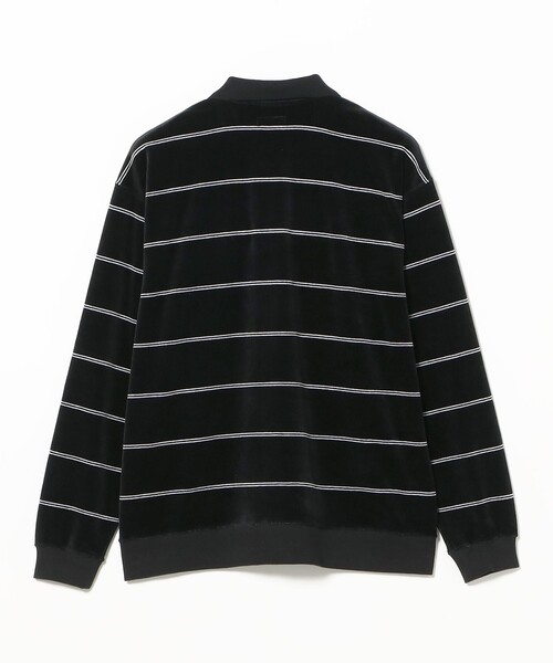 BEAMS(ビームス)の「ベロア ボーダー ポロシャツ(ポロシャツ・メンズ・ブラック/バーガンディー・MEDIUM/SMALL/X-LARGE/LARGE)」の12枚目の写真