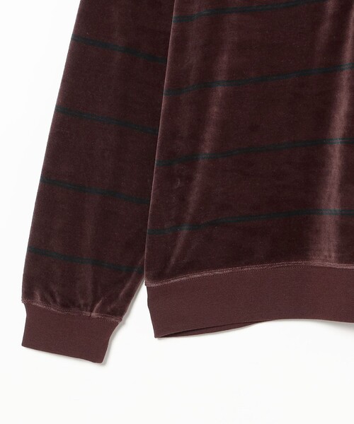 BEAMS(ビームス)の「ベロア ボーダー ポロシャツ(ポロシャツ・メンズ・ブラック/バーガンディー・MEDIUM/SMALL/X-LARGE/LARGE)」の16枚目の写真
