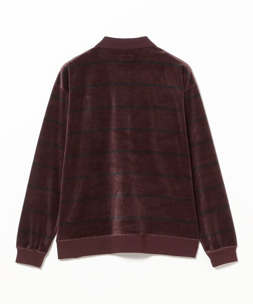 BEAMS(ビームス)の「ベロア ボーダー ポロシャツ(ポロシャツ・メンズ・ブラック/バーガンディー・MEDIUM/SMALL/X-LARGE/LARGE)」の17枚目の写真