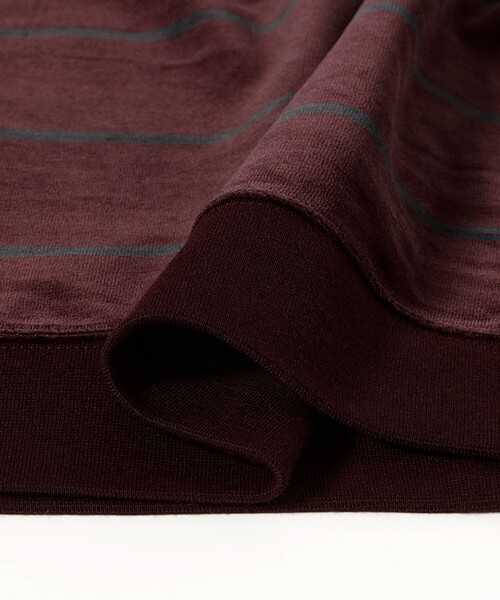 BEAMS(ビームス)の「ベロア ボーダー ポロシャツ(ポロシャツ・メンズ・ブラック/バーガンディー・MEDIUM/SMALL/X-LARGE/LARGE)」の18枚目の写真