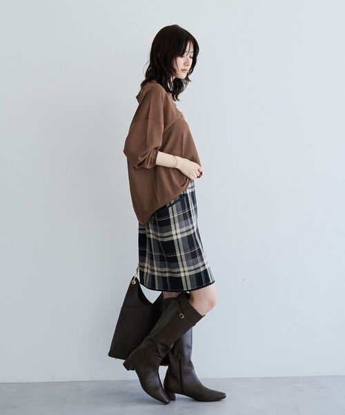 YECCA VECCA（イェッカヴェッカ）の「ビッグチェック柄スカート（スカート・レディース・ブラック/マルチ・M/S）」の14枚目の写真
