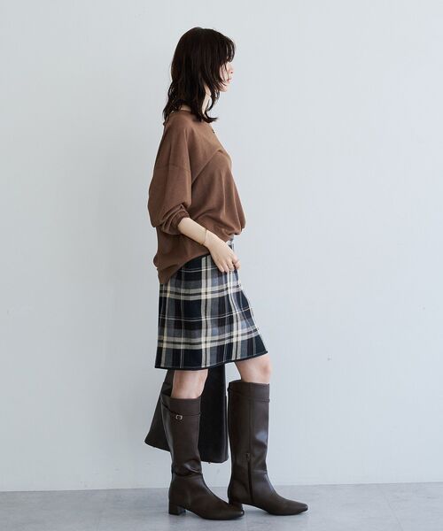 YECCA VECCA（イェッカヴェッカ）の「ビッグチェック柄スカート（スカート・レディース・ブラック/マルチ・M/S）」の15枚目の写真