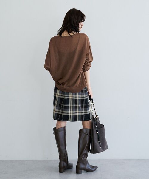 YECCA VECCA（イェッカヴェッカ）の「ビッグチェック柄スカート（スカート・レディース・ブラック/マルチ・M/S）」の16枚目の写真
