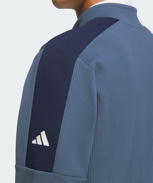 adidas(アディダス)の「COLD. RDYファブリックミックスFZジャケット【adidas Golf/アディダスゴルフ】(ブルゾン・メンズ・ネイビー・X-LARGE/SMALL/MEDIUM/XX-LARGE/LARGE)」の4枚目の写真