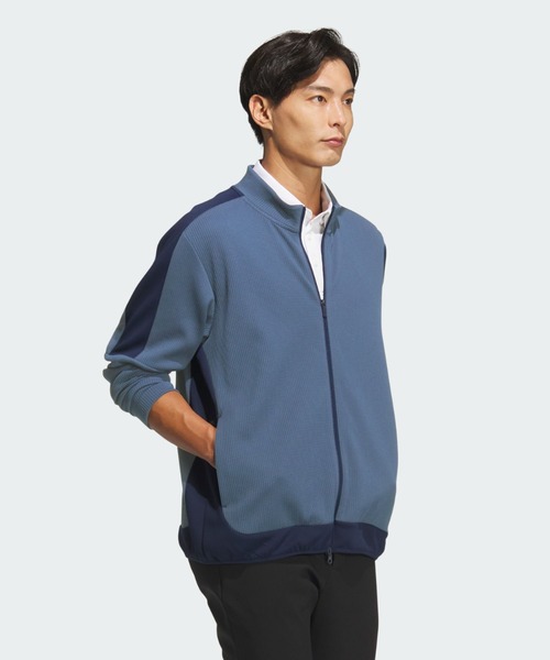 adidas(アディダス)の「COLD. RDYファブリックミックスFZジャケット【adidas Golf/アディダスゴルフ】(ブルゾン・メンズ・ネイビー・X-LARGE/SMALL/MEDIUM/XX-LARGE/LARGE)」の3枚目の写真