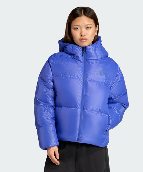 adidas(アディダス)の「adidas Z.N.E.パファー クライマウォーム ダウンジャケット / アディダス adidas(ダウンジャケット/コート・レディース・ブルー・XX-LARGE/LARGE/MEDIUM/SMALL/X-LARGE/X-SMALL)」の1枚目の写真