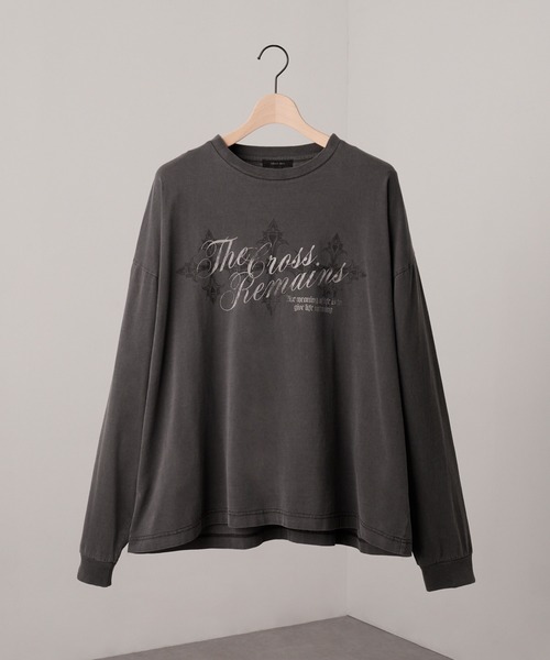 Alfred Alex（アルフレッドアレックス）の「【Alfred Alex】Cross Graphic L/S Tee / クロスグラフィック ヴィンテージライク ロンT（Tシャツ/カットソー・メンズ・レッド/ブラック系/オリーブ/ダークブラウン/ブラック・M/L）」の7枚目の写真