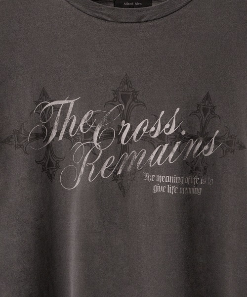 Alfred Alex（アルフレッドアレックス）の「【Alfred Alex】Cross Graphic L/S Tee / クロスグラフィック ヴィンテージライク ロンT（Tシャツ/カットソー・メンズ・レッド/ブラック系/オリーブ/ダークブラウン/ブラック・M/L）」の15枚目の写真