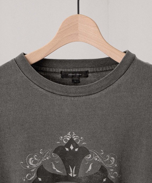 Alfred Alex（アルフレッドアレックス）の「【Alfred Alex】Cross Graphic L/S Tee / クロスグラフィック ヴィンテージライク ロンT（Tシャツ/カットソー・メンズ・レッド/ブラック系/オリーブ/ダークブラウン/ブラック・M/L）」の21枚目の写真