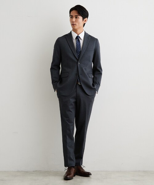 THE SHOP TK （ザ ショップ ティーケー ）の「【洗濯機OK／セットアップ可】TRジャージ スラックス（スーツパンツ・メンズ・ダークグレー/ネイビー系1/ネイビー・01/02/03/04）」の9枚目の写真
