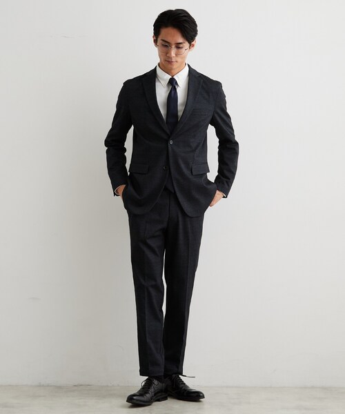 THE SHOP TK （ザ ショップ ティーケー ）の「【洗濯機OK／セットアップ可】TRジャージ スラックス（スーツパンツ・メンズ・ダークグレー/ネイビー系1/ネイビー・01/02/03/04）」の13枚目の写真