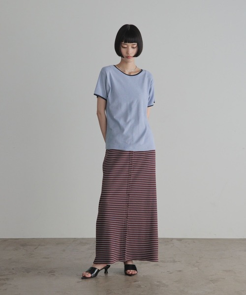 LOWRYS FARM(ローリーズファーム)の「パイルリンガープルオーバーSS 1053680(Tシャツ/カットソー・レディース・ブラック/オフホワイト/ブルー・FREE)」の7枚目の写真