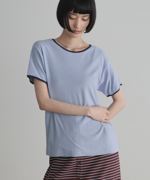 LOWRYS FARM(ローリーズファーム)の「パイルリンガープルオーバーSS 1053680(Tシャツ/カットソー・レディース・ブラック/オフホワイト/ブルー・FREE)」の9枚目の写真