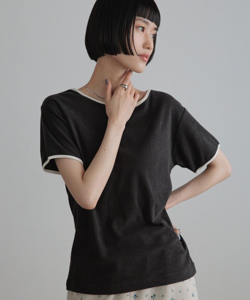 LOWRYS FARM(ローリーズファーム)の「パイルリンガープルオーバーSS 1053680(Tシャツ/カットソー・レディース・ブラック/オフホワイト/ブルー・FREE)」の12枚目の写真