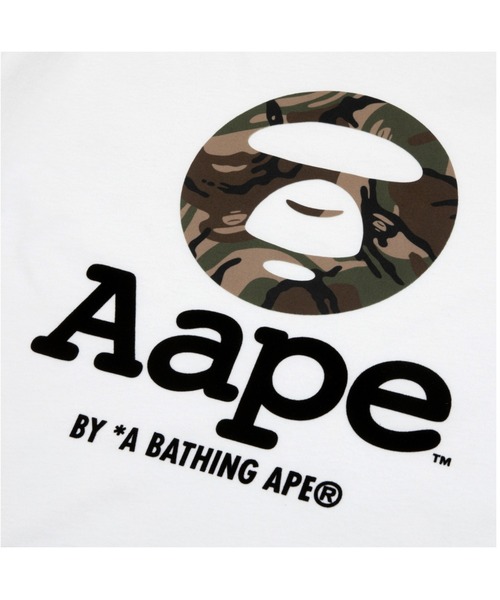 AAPE BY A BATHING APE（エーエイプバイアベイシングエイプ）の「AAPE BASIC TEE（Tシャツ/カットソー・メンズ・ホワイト/ブラック・X-LARGE/SMALL/LARGE/MEDIUM）」の5枚目の写真