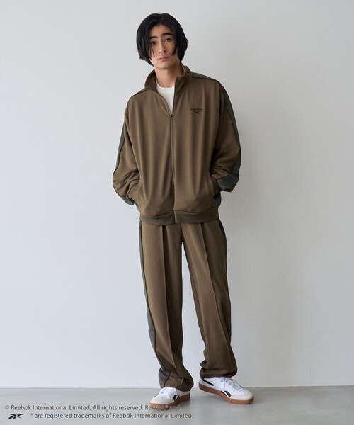 coen(コーエン)の「Reebok(リーボック)別注ジャージトラックジャケット(ジャージ・メンズ・ダークブラウン/ダークグレー・S/L/M/XL)」の17枚目の写真