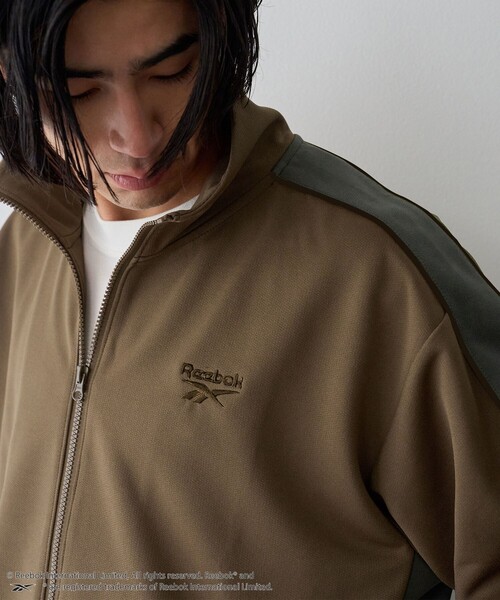 coen(コーエン)の「Reebok(リーボック)別注ジャージトラックジャケット(ジャージ・メンズ・ダークブラウン/ダークグレー・S/L/M/XL)」の21枚目の写真