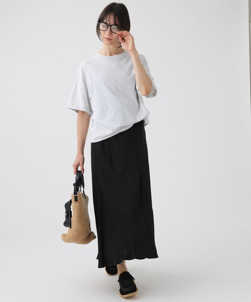 jj mercer(ジェイジェイマーサー)の「【J.J. Mercer】ロールアップロゴT(Tシャツ/カットソー・レディース・チャコール/ライトグレー・フリー)」の6枚目の写真