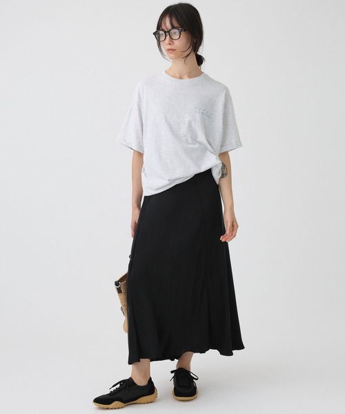 jj mercer(ジェイジェイマーサー)の「【J.J. Mercer】ロールアップロゴT(Tシャツ/カットソー・レディース・チャコール/ライトグレー・フリー)」の7枚目の写真