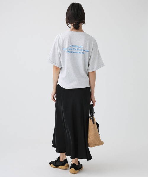 jj mercer(ジェイジェイマーサー)の「【J.J. Mercer】ロールアップロゴT(Tシャツ/カットソー・レディース・チャコール/ライトグレー・フリー)」の8枚目の写真