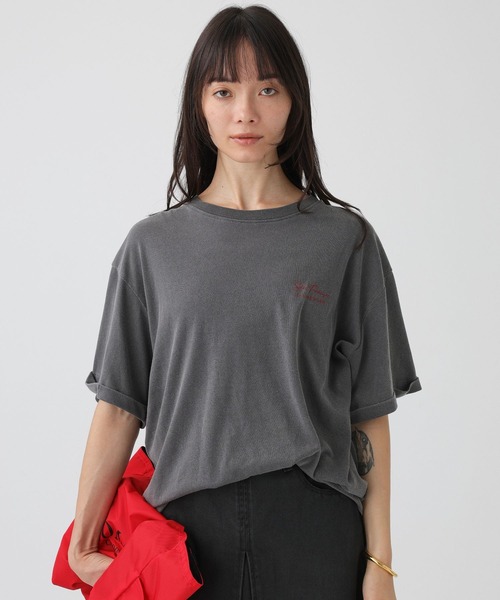 jj mercer(ジェイジェイマーサー)の「【J.J. Mercer】ロールアップロゴT(Tシャツ/カットソー・レディース・チャコール/ライトグレー・フリー)」の10枚目の写真