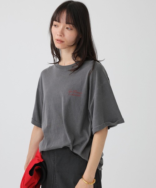 jj mercer(ジェイジェイマーサー)の「【J.J. Mercer】ロールアップロゴT(Tシャツ/カットソー・レディース・チャコール/ライトグレー・フリー)」の11枚目の写真
