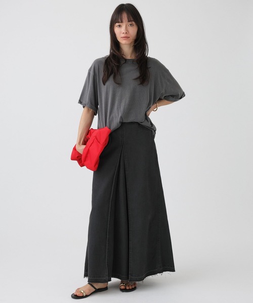 jj mercer(ジェイジェイマーサー)の「【J.J. Mercer】ロールアップロゴT(Tシャツ/カットソー・レディース・チャコール/ライトグレー・フリー)」の13枚目の写真