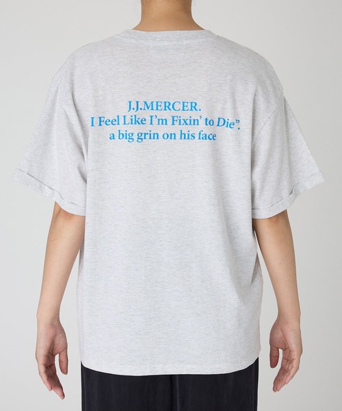 jj mercer(ジェイジェイマーサー)の「【J.J. Mercer】ロールアップロゴT(Tシャツ/カットソー・レディース・チャコール/ライトグレー・フリー)」の19枚目の写真