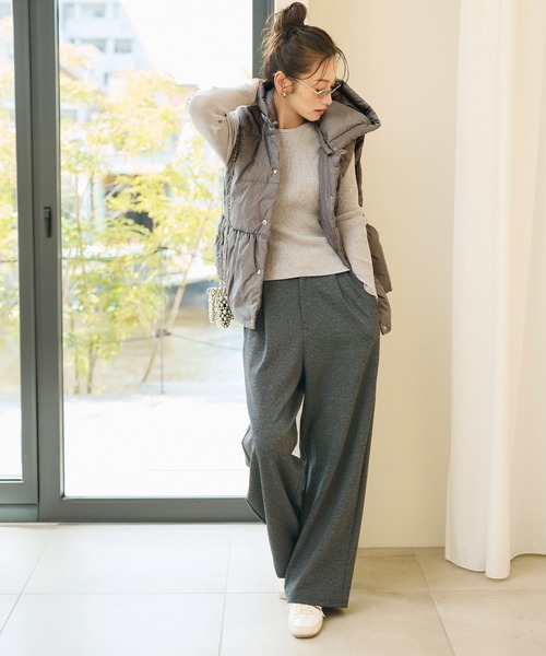 coca(coca)(コカ)の「金ボタンペプラム中綿ベスト(ベスト・レディース・チャコール/グレー・L/S/M)」の15枚目の写真