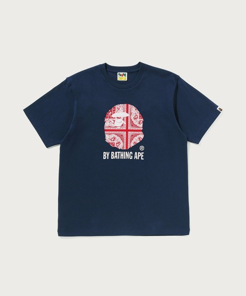 A BATHING APE(アベイシングエイプ)の「PAISLEY PATTERN BY BATHING APE TEE(Tシャツ/カットソー・メンズ・ネイビー/アイボリー・XX-LARGE/SMALL/LARGE/X-LARGE/MEDIUM)」の1枚目の写真
