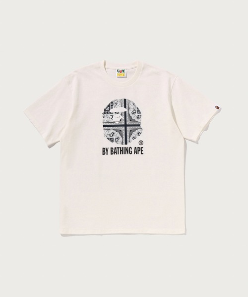 A BATHING APE(アベイシングエイプ)の「PAISLEY PATTERN BY BATHING APE TEE(Tシャツ/カットソー・メンズ・ネイビー/アイボリー・XX-LARGE/SMALL/LARGE/X-LARGE/MEDIUM)」の2枚目の写真