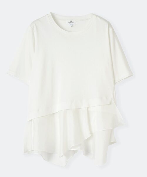 LANVIN en Bleu(ランバンオンブルー)の「アシンメヘムコンビカットソー(Tシャツ/カットソー・レディース・ブラック/ベージュ/オフホワイト・38)」の2枚目の写真