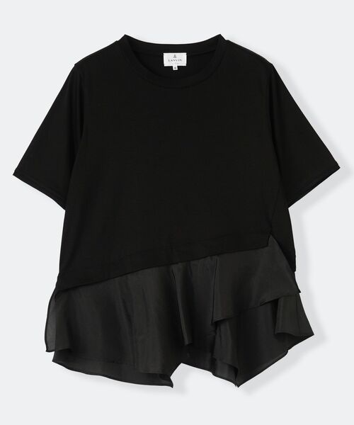 LANVIN en Bleu(ランバンオンブルー)の「アシンメヘムコンビカットソー(Tシャツ/カットソー・レディース・ブラック/ベージュ/オフホワイト・38)」の3枚目の写真
