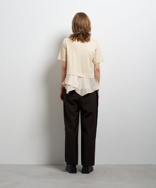 LANVIN en Bleu(ランバンオンブルー)の「アシンメヘムコンビカットソー(Tシャツ/カットソー・レディース・ブラック/ベージュ/オフホワイト・38)」の6枚目の写真