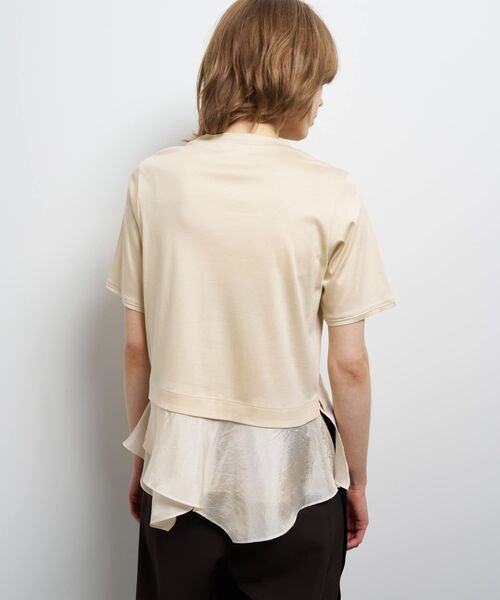 LANVIN en Bleu(ランバンオンブルー)の「アシンメヘムコンビカットソー(Tシャツ/カットソー・レディース・ブラック/ベージュ/オフホワイト・38)」の8枚目の写真