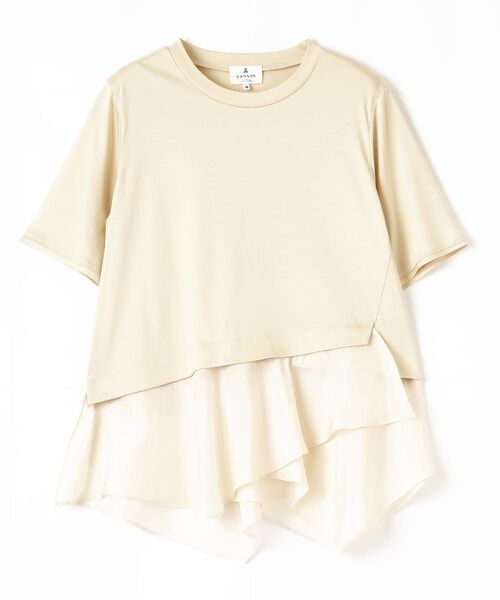 LANVIN en Bleu(ランバンオンブルー)の「アシンメヘムコンビカットソー(Tシャツ/カットソー・レディース・ブラック/ベージュ/オフホワイト・38)」の14枚目の写真