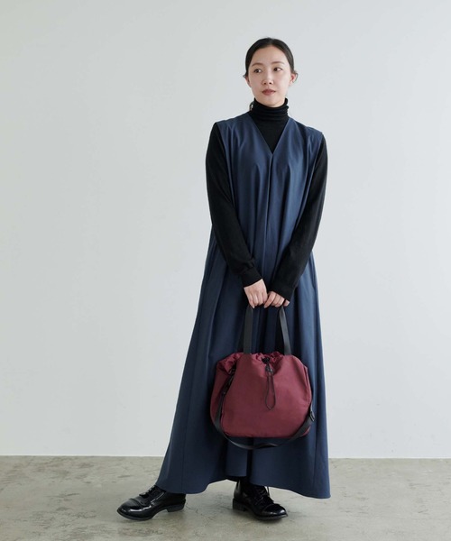 STANDARD SUPPLY(スタンダードサプライ)の「スタンダードサプライ / SIMPLICITY シンプリシティ / 26FW限定カラー2WAY DRAW STRING TOTE 2ウェイドローストリングトート(トートバッグ・レディース・ボルドー・FREE)」の3枚目の写真