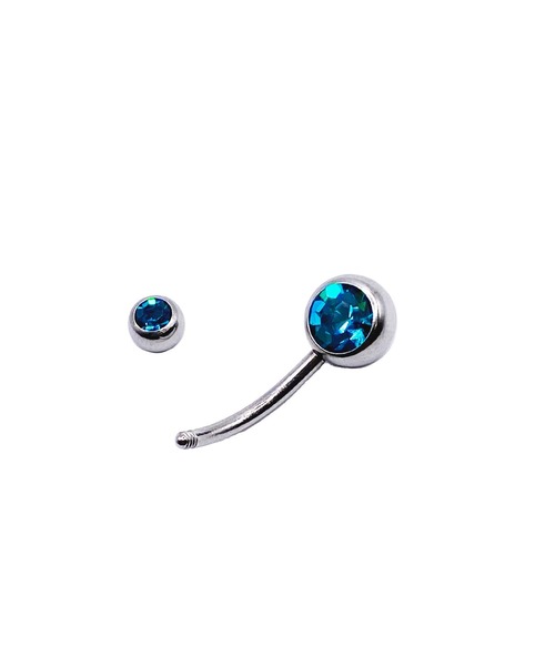 MORPH(モルフ)の「MORPH モルフ ネイブル ボディーピアス 14ゲージ 13mm(ファースト)(ピアス(片耳用)・レディース・レッド/ライトパープル/ピンク/ライトグリーン/ブルー/パープル/クリア/スカイブルー/ライトピンク/ブラック/グリーン/マルチ/エメラルド・13)」の17枚目の写真
