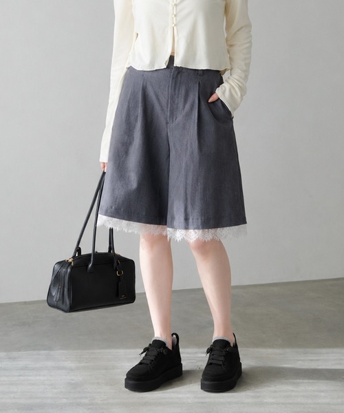 coca（ANDEX shoes product）（コカ）の「ふわふわボア 厚底 ひも靴 レースアップ スニーカー（スニーカー・レディース・ベージュ/ブラック・LARGE）」の2枚目の写真